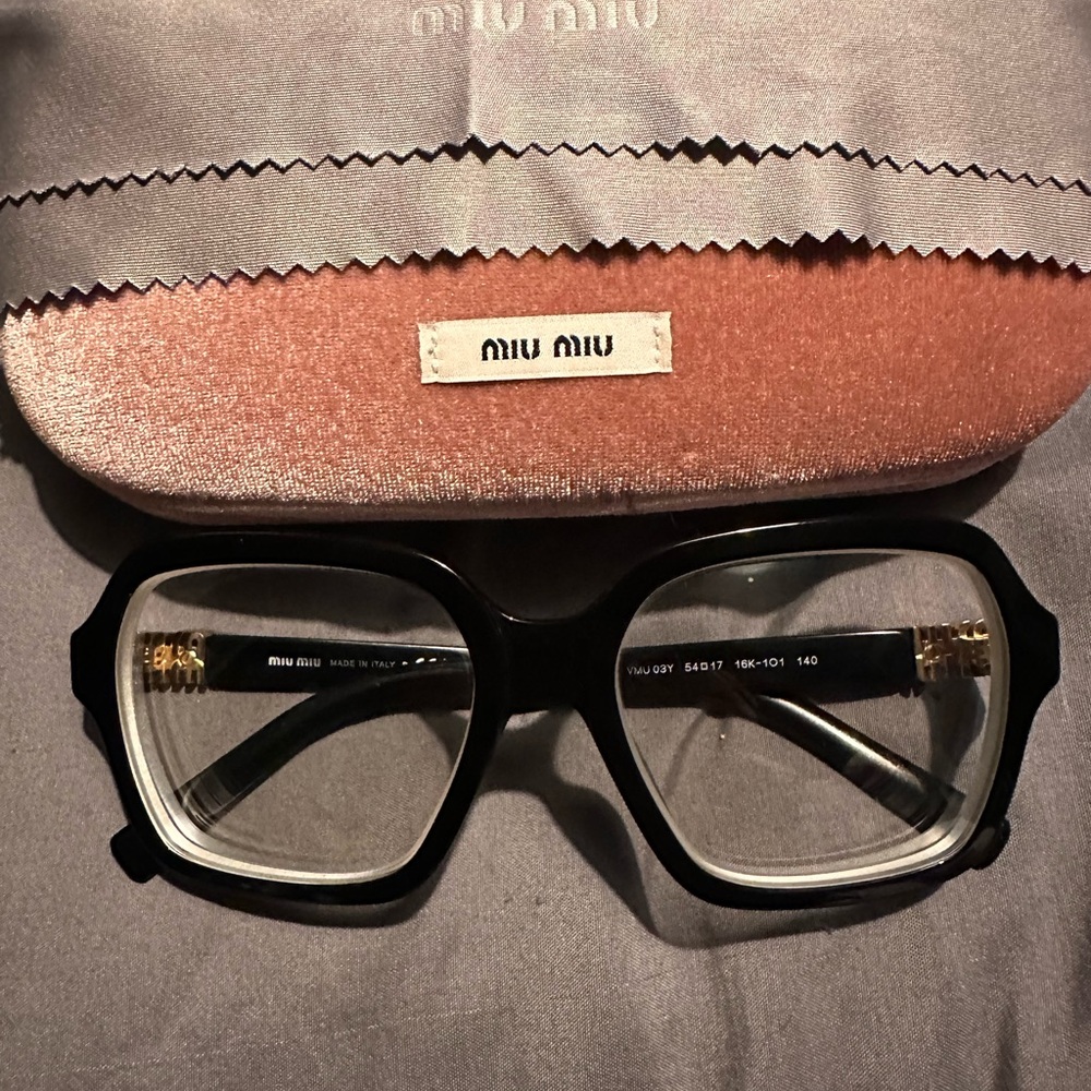 Miu Miu Eyeglasses & Case - Picture 2 of 5